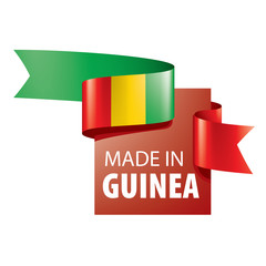 guinea flag, vector illustration on a white background