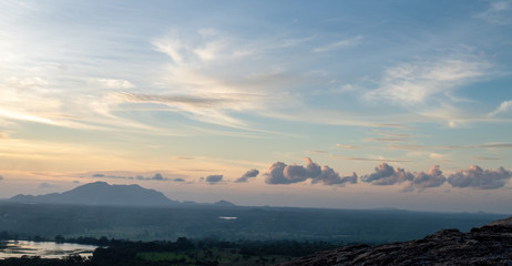 Fototapeta na wymiar Panoramic view in Sigiriya, Sri Lanka.