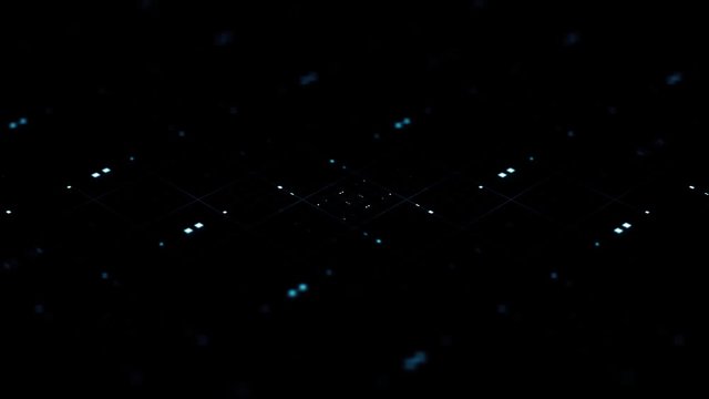 3d abstract render with detailed elements. Technology and data processing theme. Pattern based composition.
