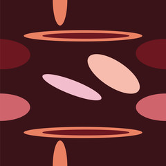 seamless pattern with multi-colored ovals for fabric and Wallpaper