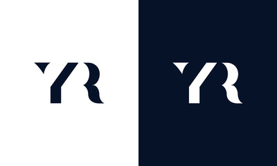 Abstract letter YR logo. This logo icon incorporate with abstract shape in the creative way. - obrazy, fototapety, plakaty