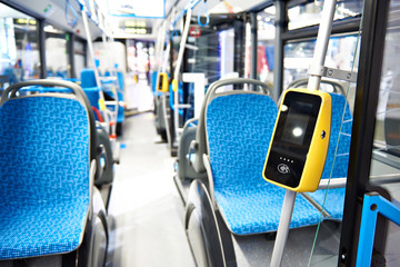 Payment terminal in bus