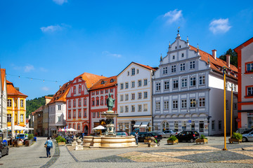 Marktplatz in Eichstaett, Bayern, Deutschland 