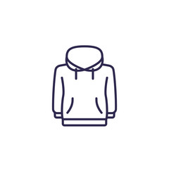 hoodie line icon on white