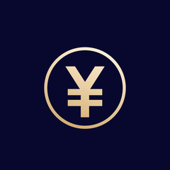 Yen icon, japanese money, vector