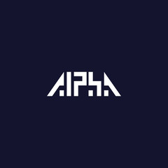 Alpha vector logo, minimal design