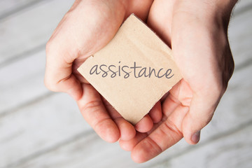 Assistance, assist in male hands
