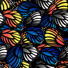 seamless pattern with butterfly wings