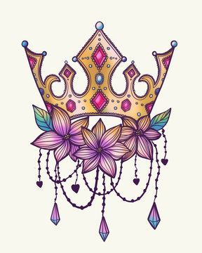 princess crown tattoo