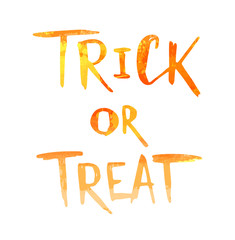 Trick or treat lettering