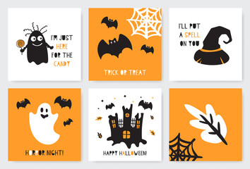 Set of Halloween cards.