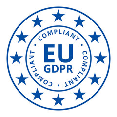 EU GDPR Compliant label illustration