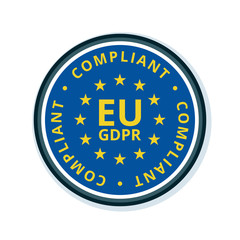 EU GDPR Compliant label illustration