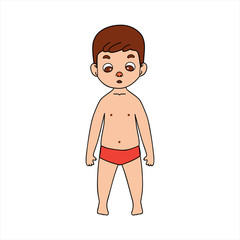 character kid boy so cute design vector