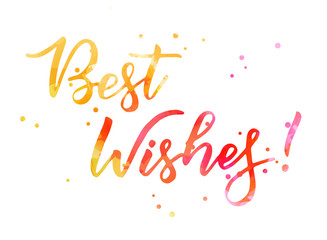 Best wishes calligraphy text
