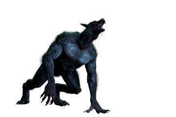 werewolf on white background 3D render © de Art