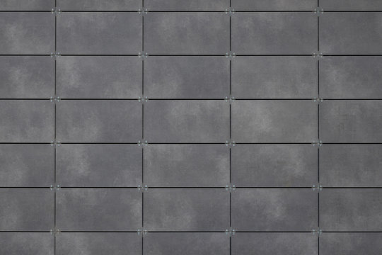Gray tile ceramic, seamless texture square dark grey surface for 3d graphics or kitchen or bathroom design