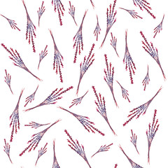 Lavender pattern on a white seamless background. Background for invitations to holidays, birthdays and weddings