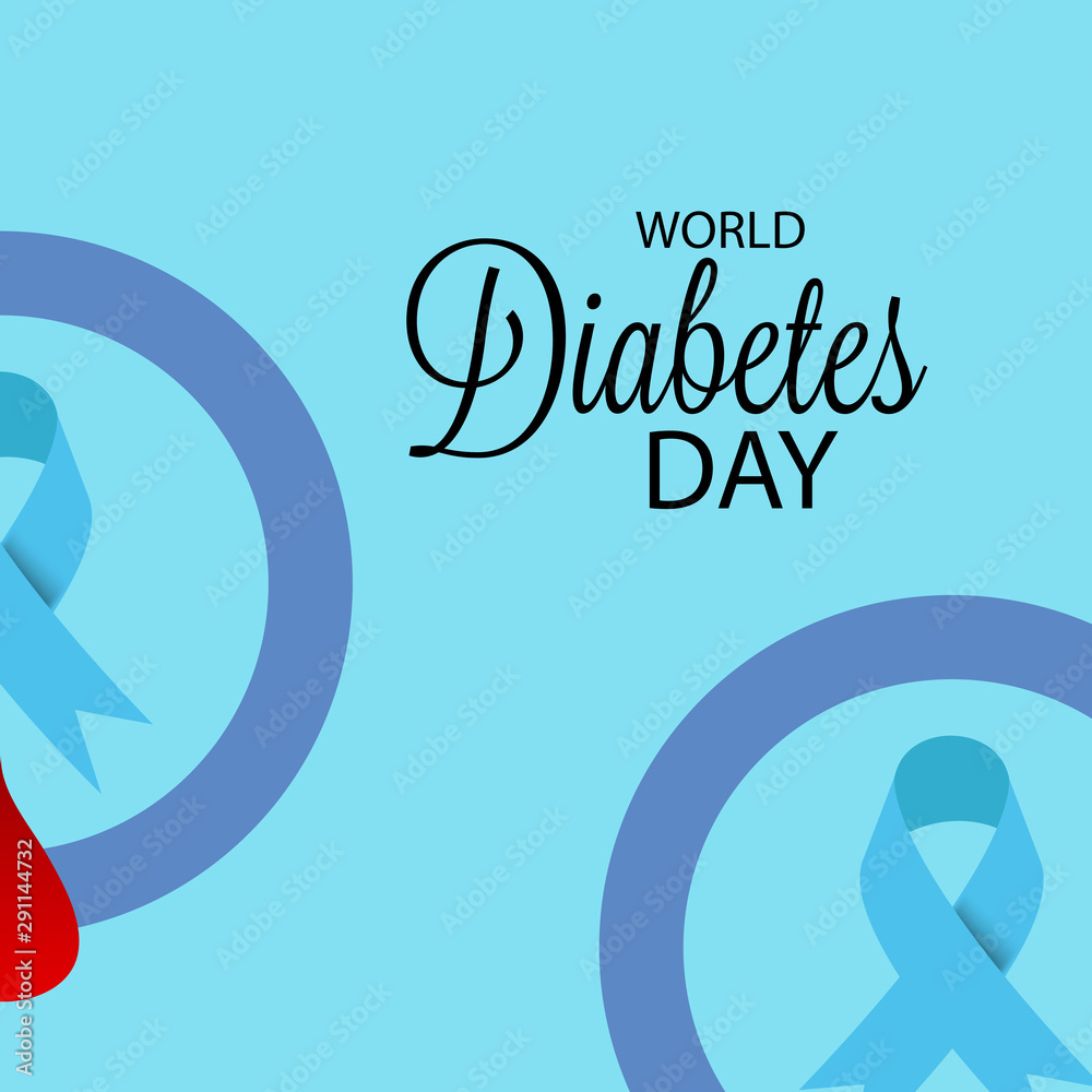 Wall mural world diabetes day awareness.