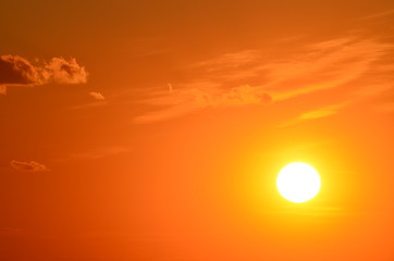 Fototapeta na wymiar Sunset golden sky,romantic background,photo