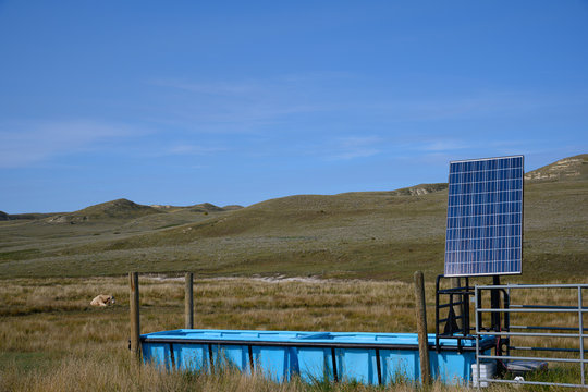 solar panel for watering livestock