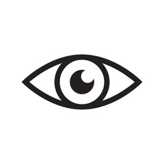 Eye icon. Flat design style