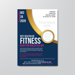 fitness modern flyer template vector