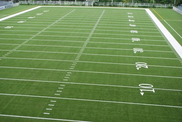 アメリカンフットボールコートの芝