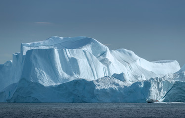 Beautiful landscape with large icebergs 