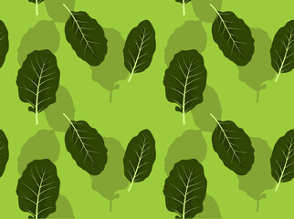Vegetable Kind Collard Green Background Seamless Wallpaper