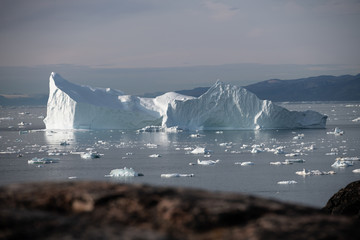 large glacier and iceberg in Iceland