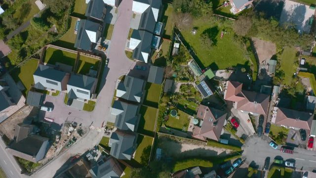 Aerial view of Sheffield city over the outskirts near Graves Park - Autumn 2019