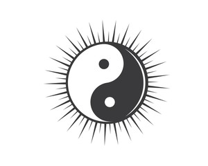 yin yang vector icon illustration design