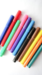 Fototapeta premium Materials for drawing. Color markers.