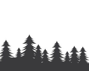 Obraz premium pines tree vector illustration design