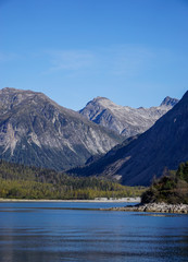 Mountainous landscape of Glacier Bay National Park, Alaska