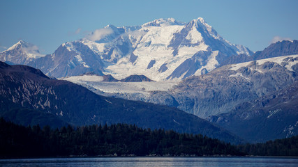 Naklejka na ściany i meble Glaciers and mountains in Glacier Bay National Park, Southeast Alaska