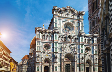 Fototapeta premium Beautiful views of the streets of Florence in summer