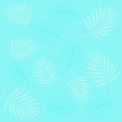 Exotic, palm leaves, vector, pattern,  illustration