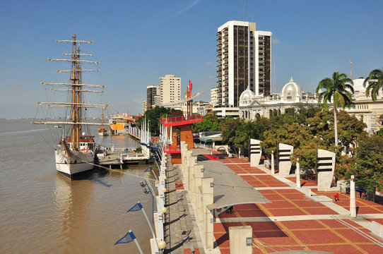 The river front of Guayaquil