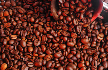 Coffee beans studio shooting