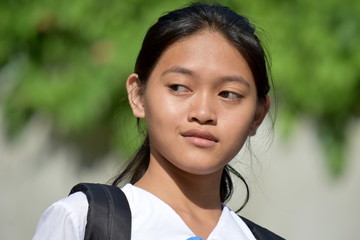 A Student Teenager School Girl Outdoors