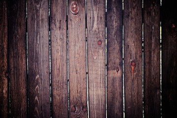 The texture of the old dry rough boards. Brown wooden background,