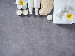 Spa massage with herbal compress and skin care