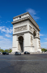 Fototapeta na wymiar View of the Arc de Triomphe - Paris, France