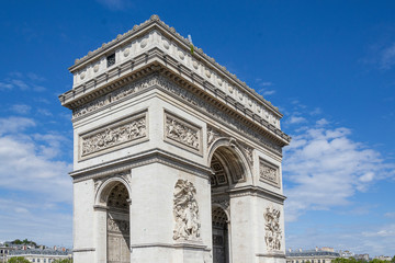 Fototapeta na wymiar View of the Arc de Triomphe - Paris, France
