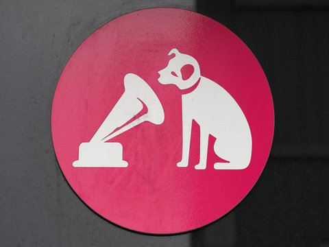 LONDON - SEP 2019: HMV sign