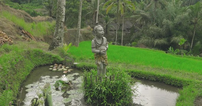 Gunung Kawi Temple Rice Field Statue