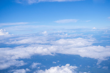 Blue sky background with a tiny clouds
