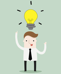 Businessman thinking Big idea